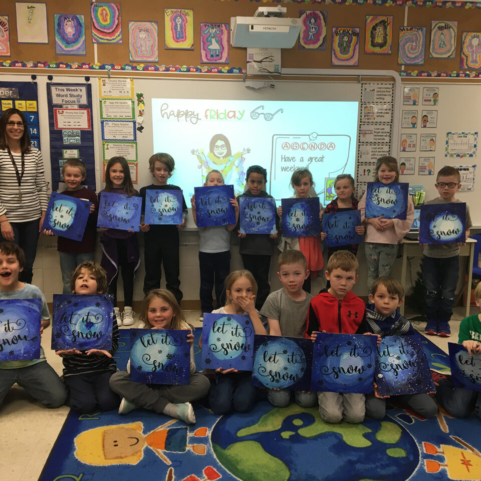 Holiday Sign Workshop at Stirling Elementary