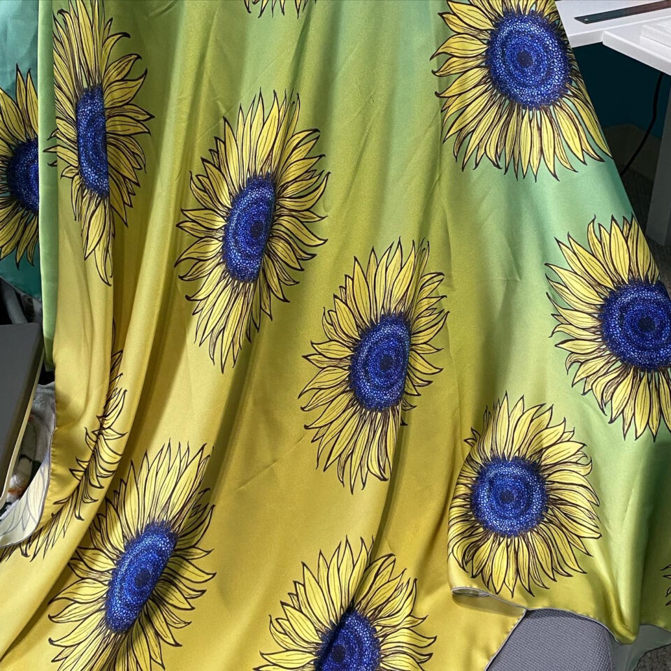 Illustrated Sunflower Scarf