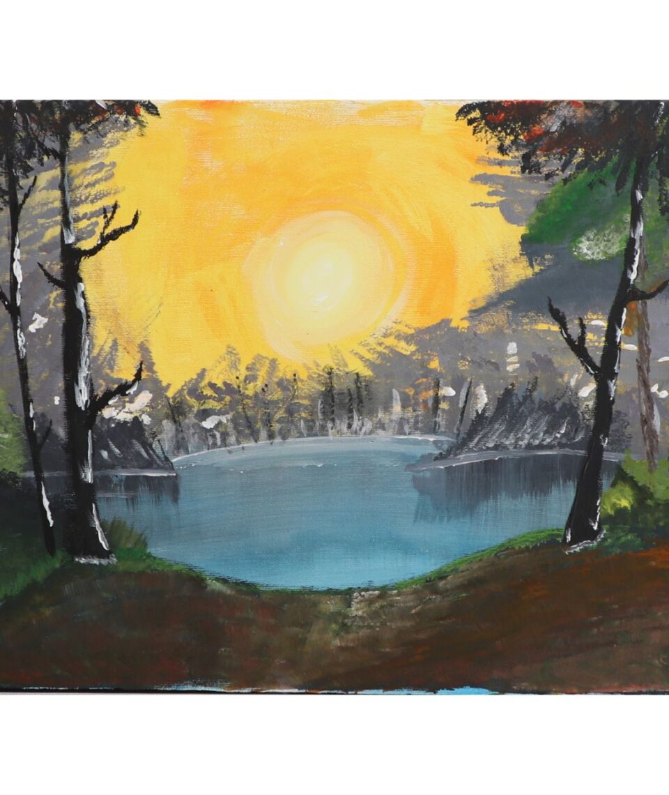 A Calm Lake at Sunrise