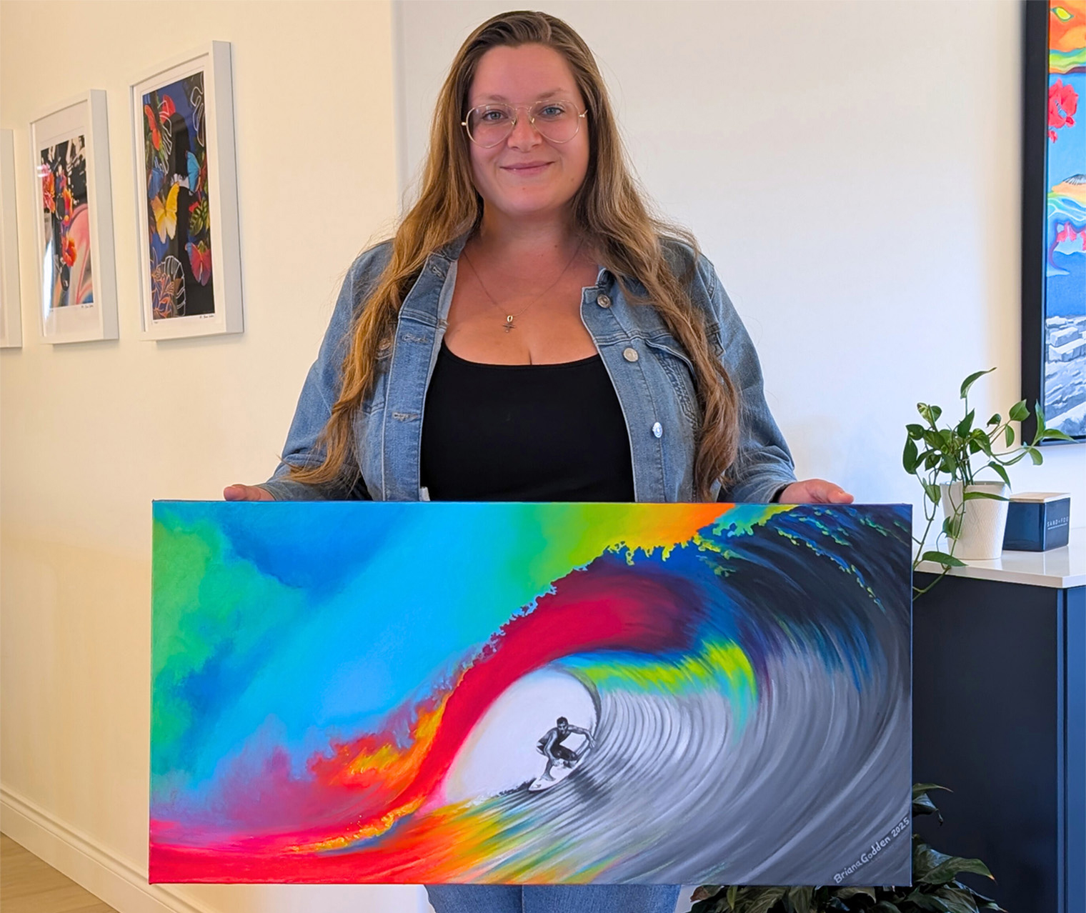 Profile Photo Rush Hour 15×30 Acrylic Painting Briana Godden2